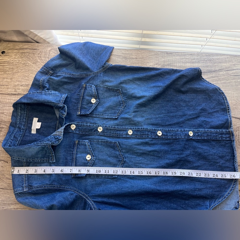 Outerknown chambray button down top size small‎ N… - image 5